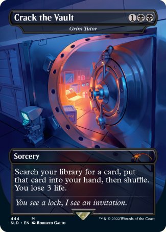 Crack the Vault // Grim Tutor proxy card MTG Secret Lair Drop