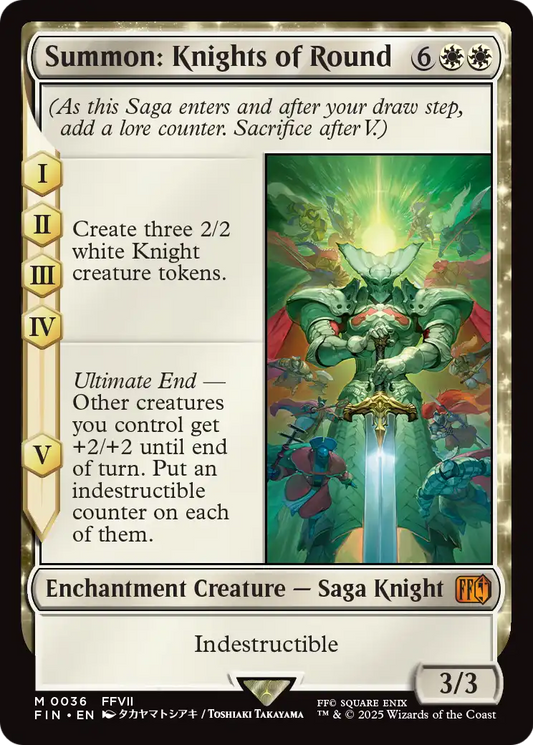 Summon: Knights of Round MTG proxy card