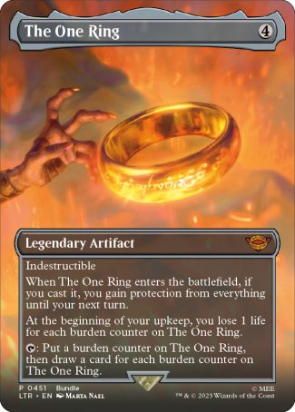 The One Ring proxy card MTG The Lord of the Rings: Tales of Middle-earth