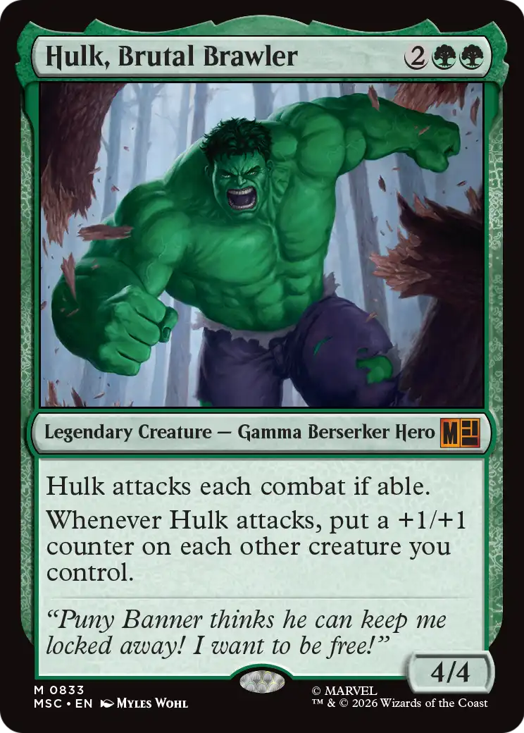 Hulk, Brutal Brawler MTG proxy card