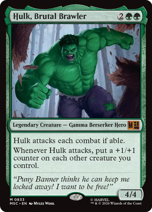 Hulk, Brutal Brawler MTG proxy card