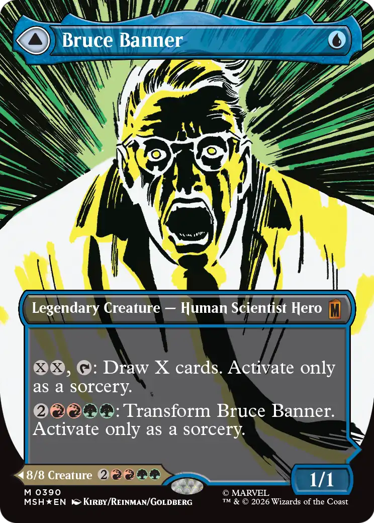 Bruce Banner // The Incredible Hulk MTG proxy card