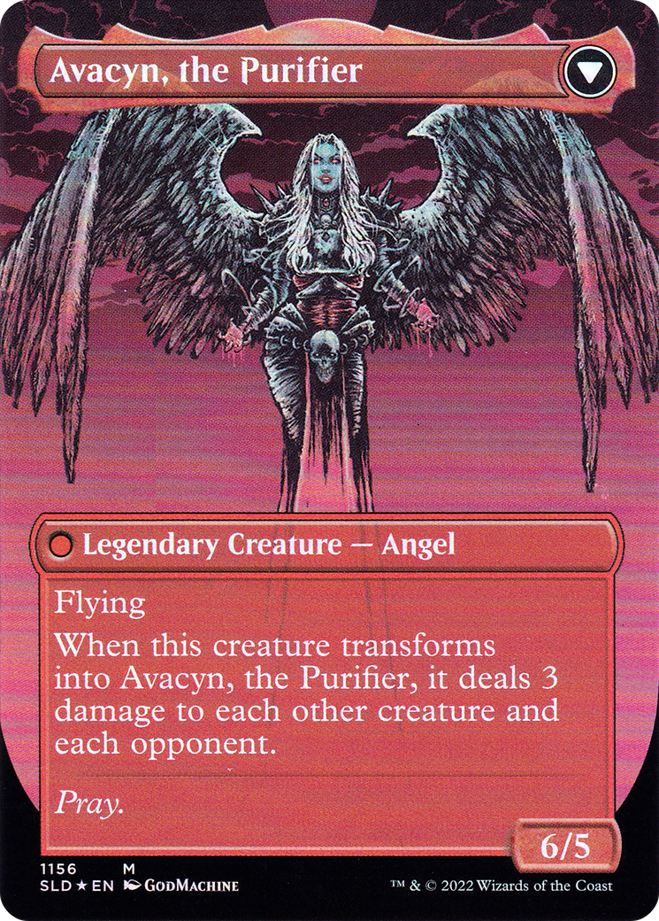 Avacyn, the Purifier - back face MTG proxy card
