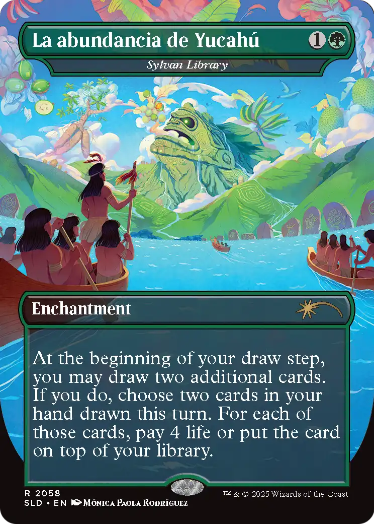 Sylvan Library “La abundancia de Yucahú” MTG proxy card