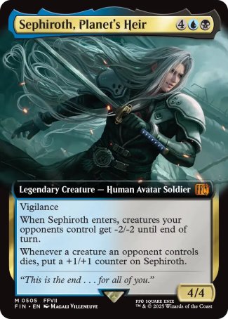 Sephiroth, Planet's Heir proxy card MTG Final Fantasy