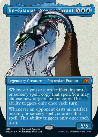Jin-Gitaxias, Progress Tyrant proxy card MTG Kamigawa: Neon Dynasty