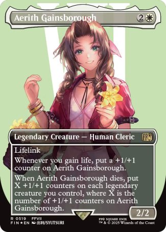 Aerith Gainsborough proxy card MTG Final Fantasy