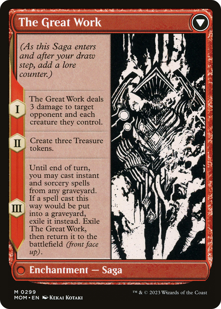 The Great Work - back face MTG proxy card