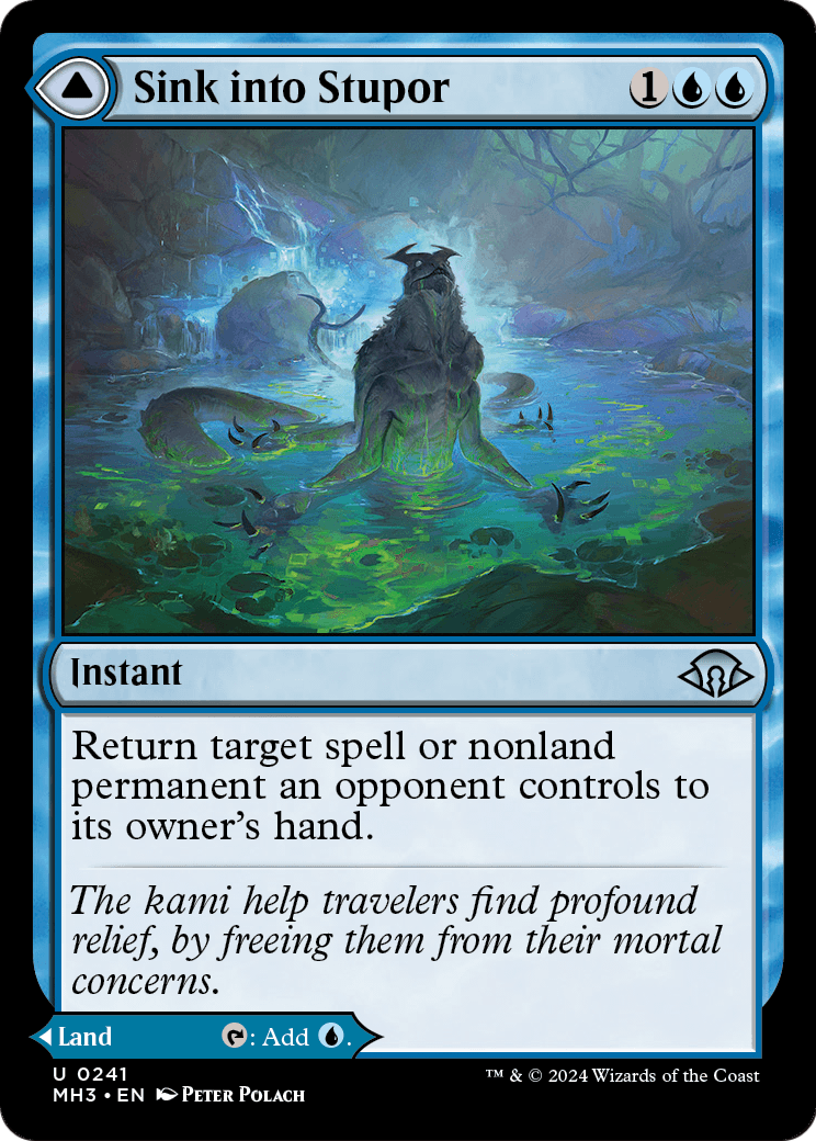 Sink into Stupor // Soporific Springs MTG proxy card
