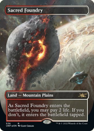 Sacred Foundry proxy card MTG Unfinity