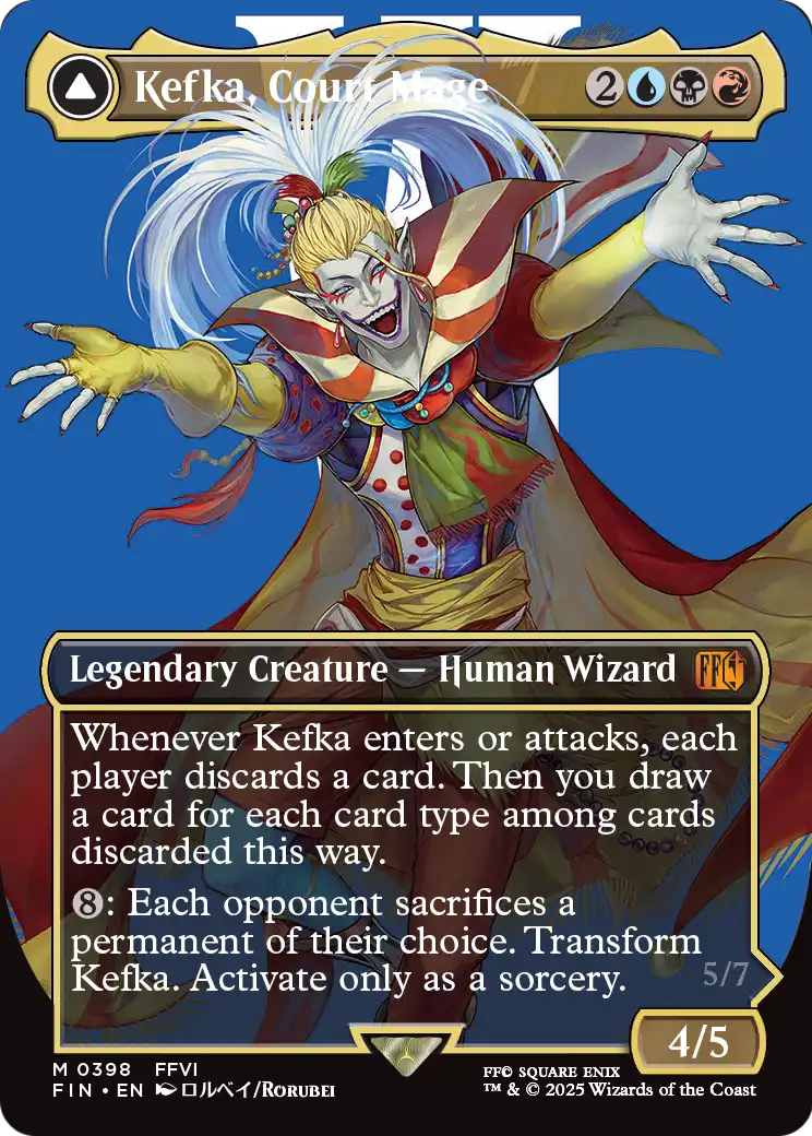 Kefka, Court Mage // Kefka, Ruler of Ruin MTG proxy card