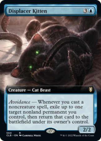 Displacer Kitten proxy card MTG Commander Legends: Battle for Baldur's Gate