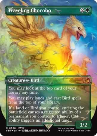 Traveling Chocobo proxy card MTG Final Fantasy