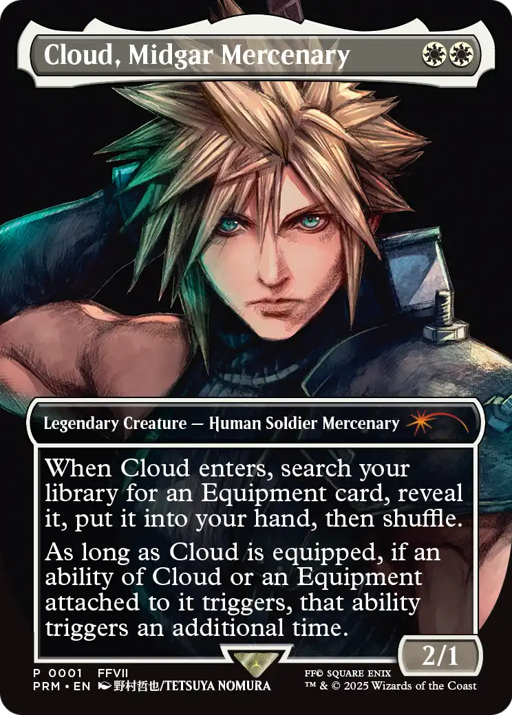 Cloud, Midgar Mercenary MTG proxy card