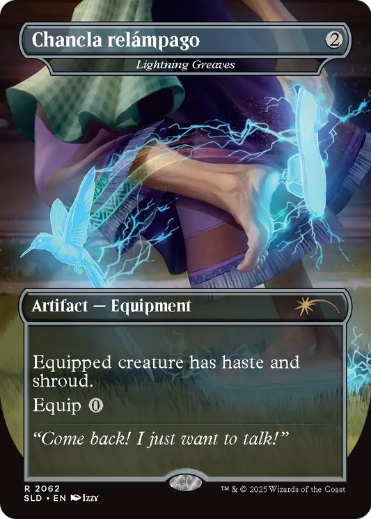 Lightning Greaves “Chancla relámpago” MTG proxy card