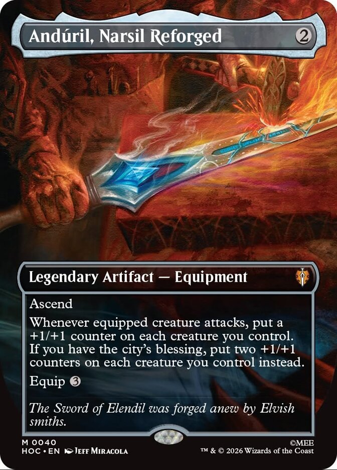 Andúril, Narsil Reforged MTG proxy card