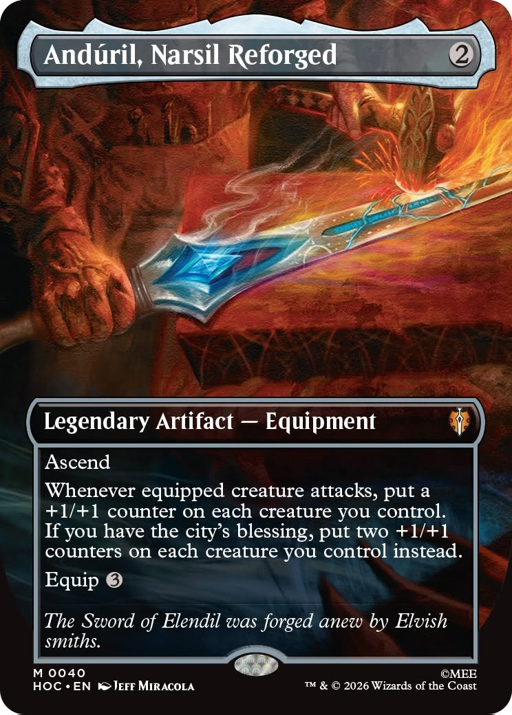 Andúril, Narsil Reforged MTG proxy card