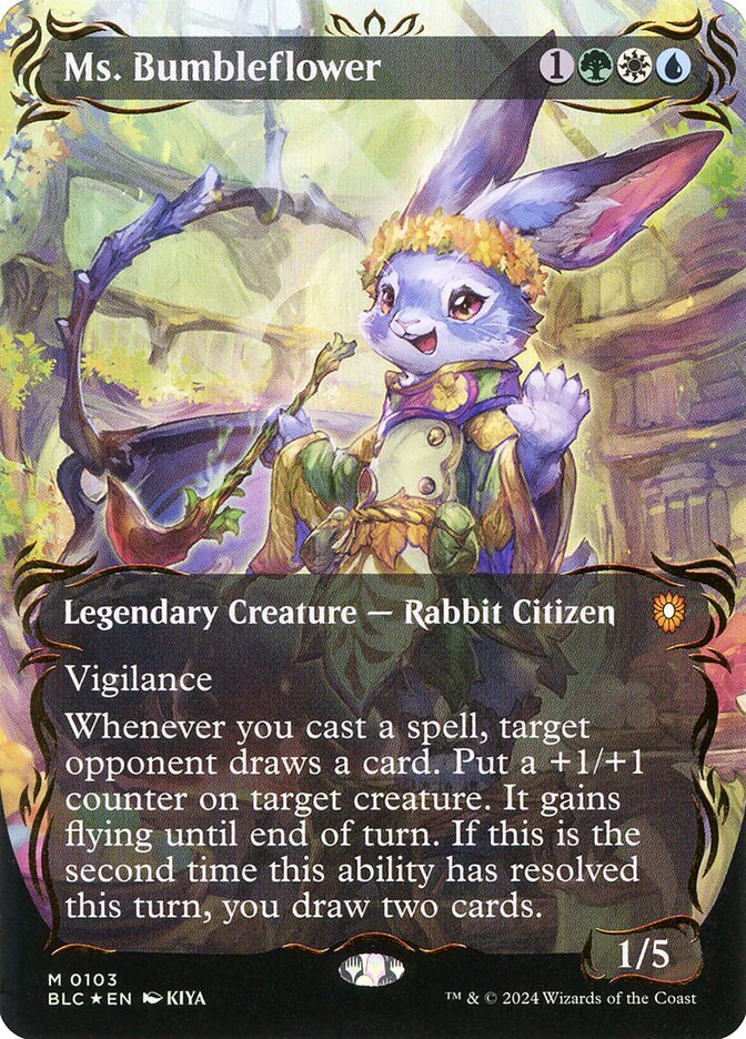 Ms. Bumbleflower proxy card MTG Bloomburrow Commander