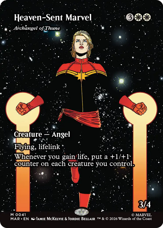 Archangel of Thune “Heaven-Sent Marvel” MTG proxy card