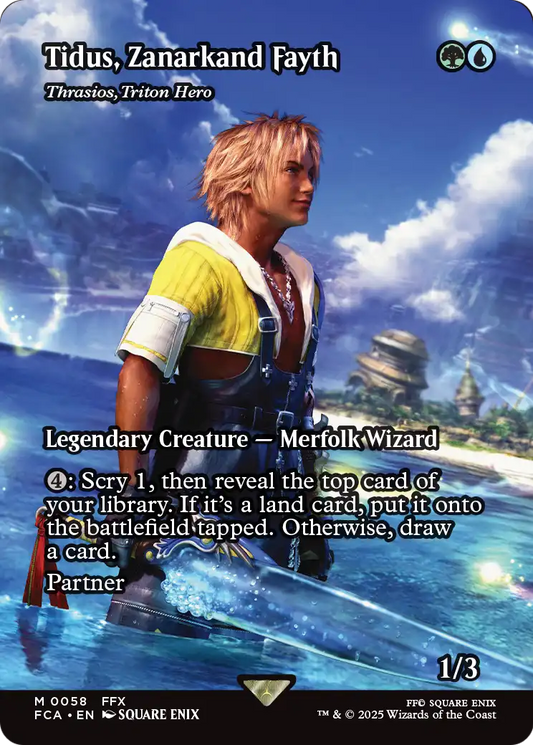 Thrasios, Triton Hero “Tidus, Zanarkand Fayth” MTG proxy card