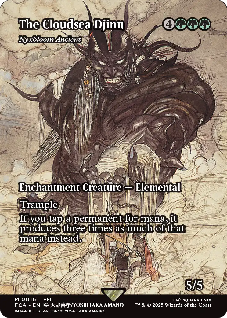 Nyxbloom Ancient “The Cloudsea Djinn” MTG proxy card