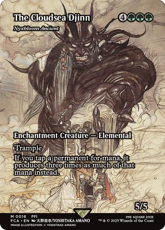 Nyxbloom Ancient “The Cloudsea Djinn” MTG proxy card