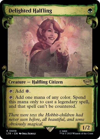 Delighted Halfling proxy card MTG The Lord of the Rings: Tales of Middle-earth