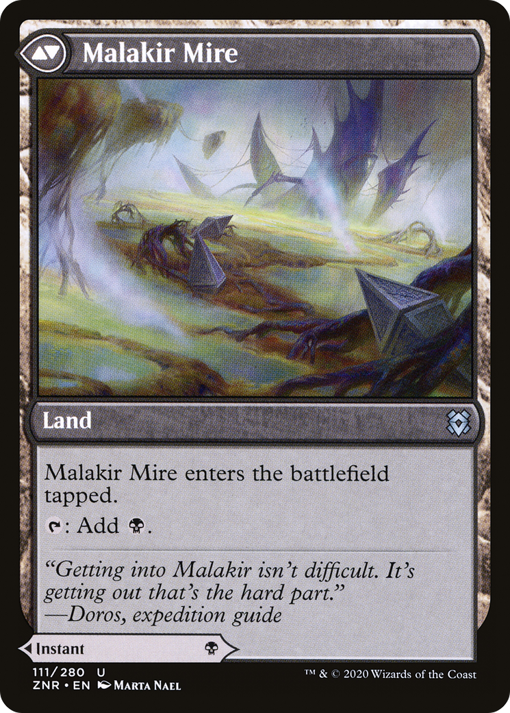 Malakir Mire - back face MTG proxy card