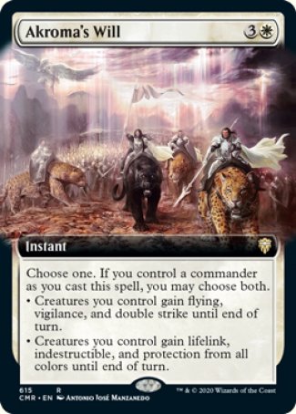 Akroma's Will proxy card MTG Commander Legends