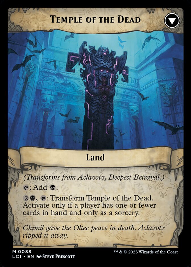 Temple of the Dead - back face MTG proxy card