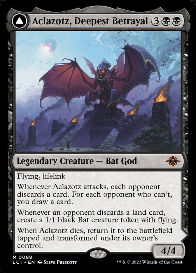 Aclazotz, Deepest Betrayal // Temple of the Dead MTG proxy card