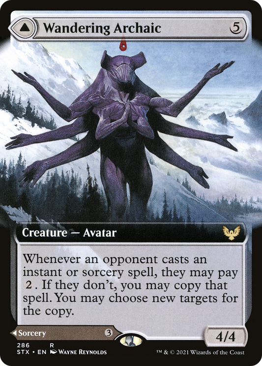 Wandering Archaic // Explore the Vastlands MTG proxy card