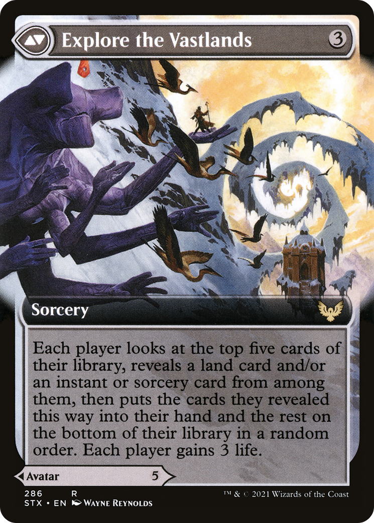 Explore the Vastlands - back face MTG proxy card