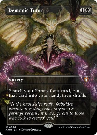 Demonic Tutor proxy card MTG Commander Masters