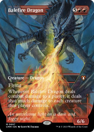 Balefire Dragon proxy card MTG Commander Masters