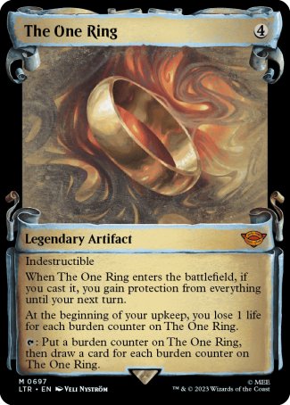 The One Ring proxy card MTG The Lord of the Rings: Tales of Middle-earth