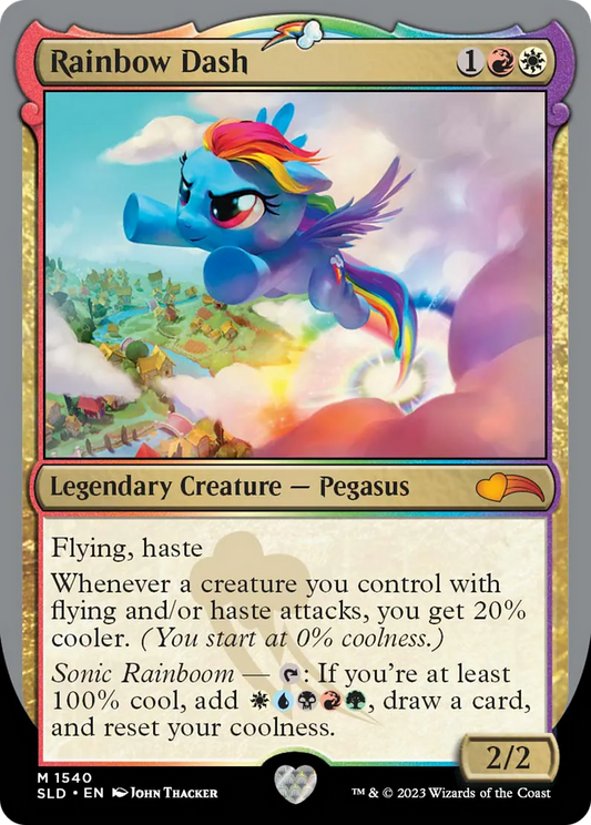Rainbow Dash MTG proxy card