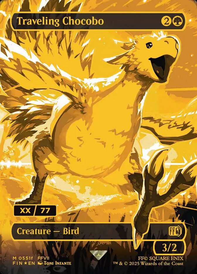 Traveling Chocobo proxy card MTG Final Fantasy