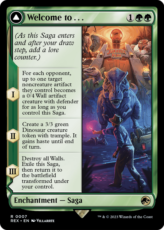 Welcome to . . . // Jurassic Park MTG proxy card