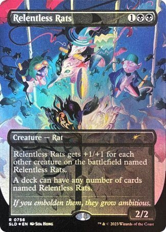 Relentless Rats proxy card MTG Secret Lair Drop