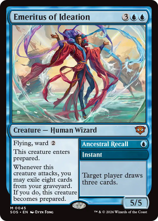 Emeritus of Ideation // Ancestral Recall MTG proxy card