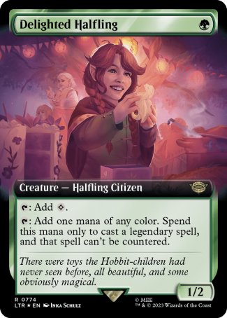 Delighted Halfling proxy card MTG The Lord of the Rings: Tales of Middle-earth