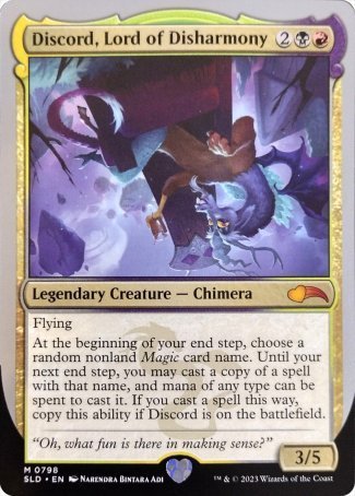 Discord, Lord of Disharmony proxy card MTG Secret Lair Drop