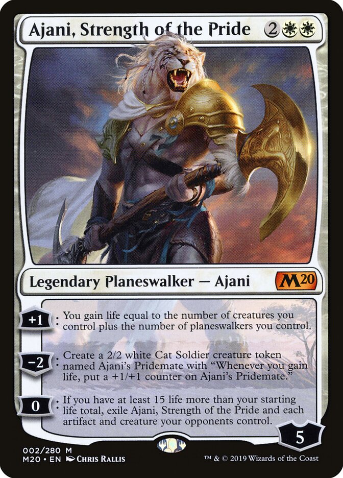 Ajani, Strength of the Pride MTG proxy card