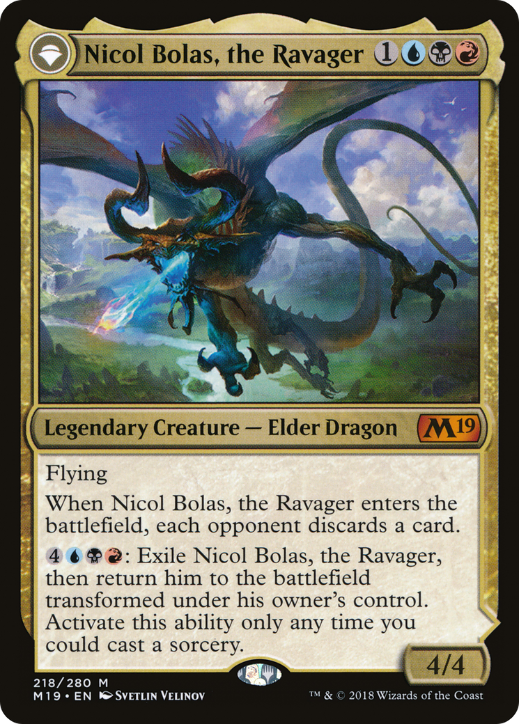 Nicol Bolas, the Ravager // Nicol Bolas, the Arisen MTG proxy card