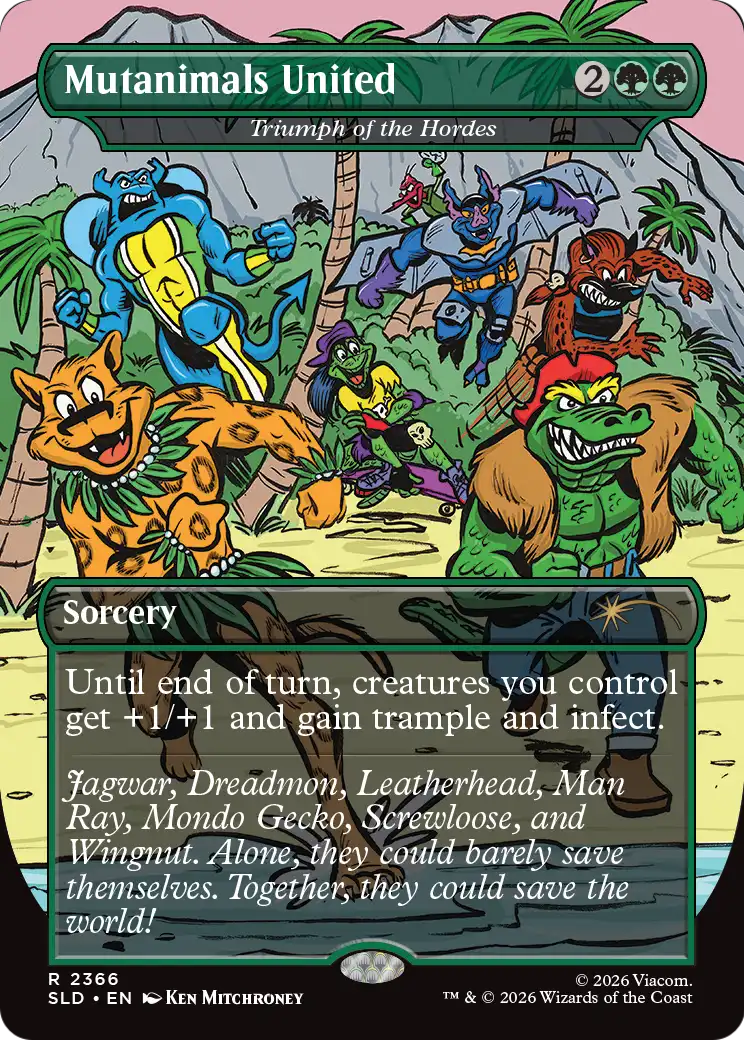 Triumph of the Hordes “Mutanimals United” MTG proxy card