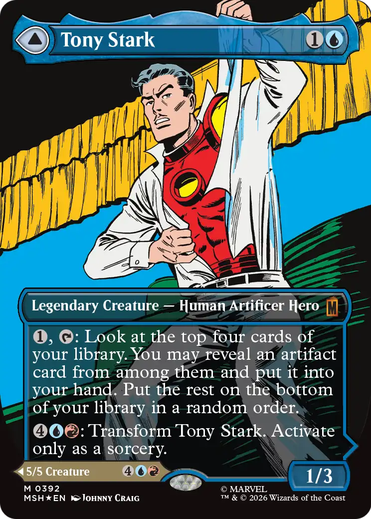 Tony Stark // The Invincible Iron Man MTG proxy card