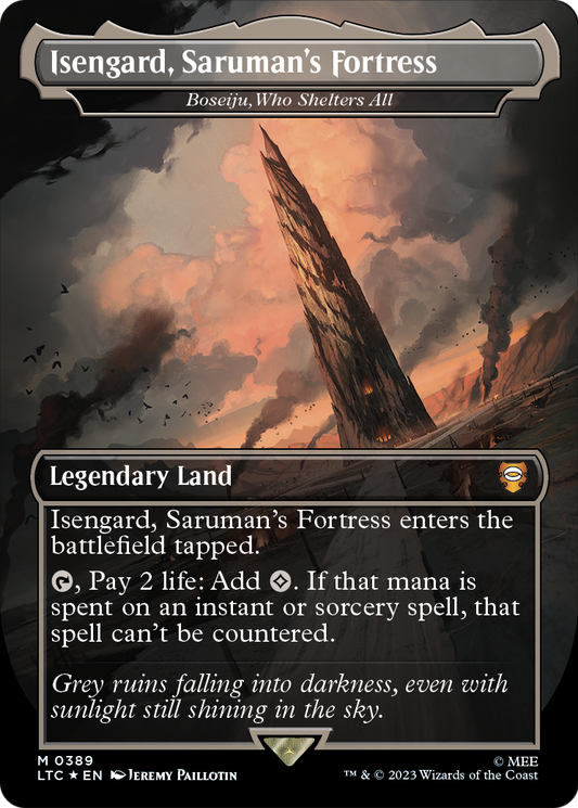 Boseiju, Who Shelters All “Isengard, Saruman's Fortress” MTG proxy card