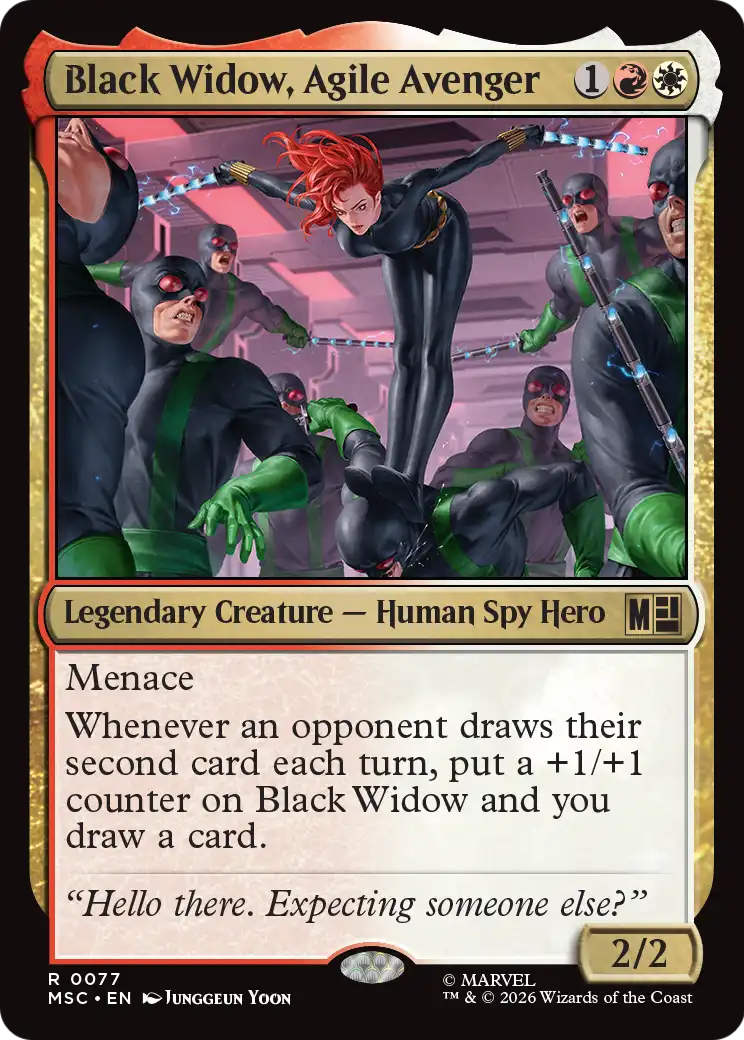 Black Widow, Agile Avenger MTG proxy card