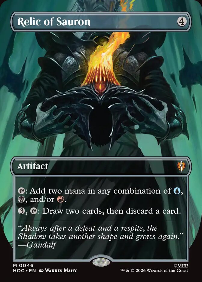 Relic of Sauron MTG proxy card